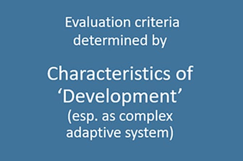 The DAC criteria, Part 5. Non-negotiable criteria